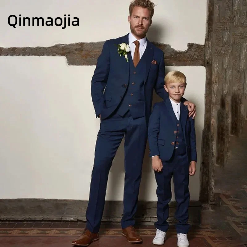 

Navy Blue Wedding Suits For Men Shawl Lapel Male Prom Blazers Sets Groom Tuxedos Slim Fit Terno Masculinos Men's clothing