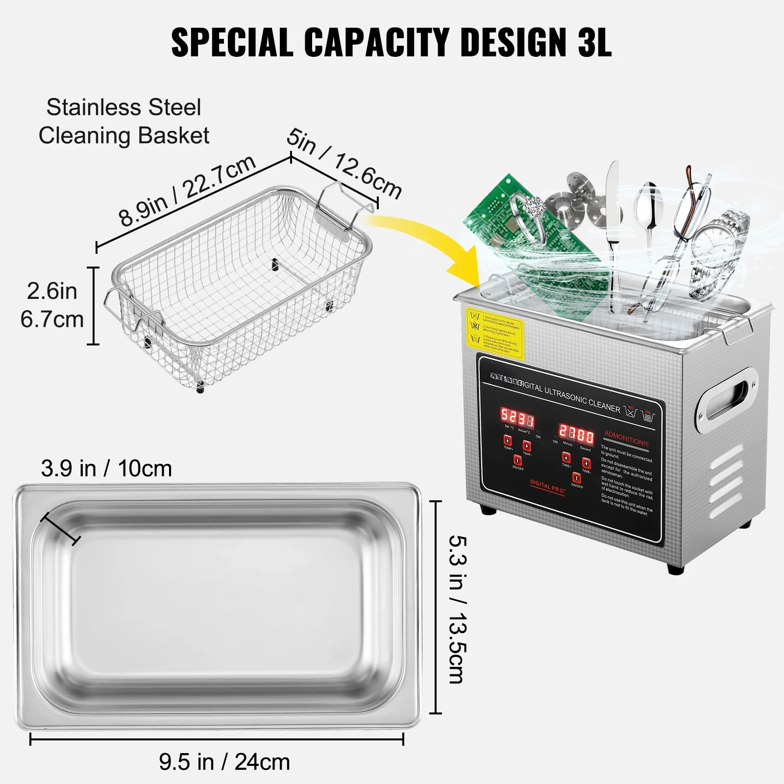 1.3L 2L 3L 6L 10L 15L 22L 30L Ultrasonic Cleaner Lave-Dishes Portable Washing Machine Diswasher Ultrasound Home Appliances