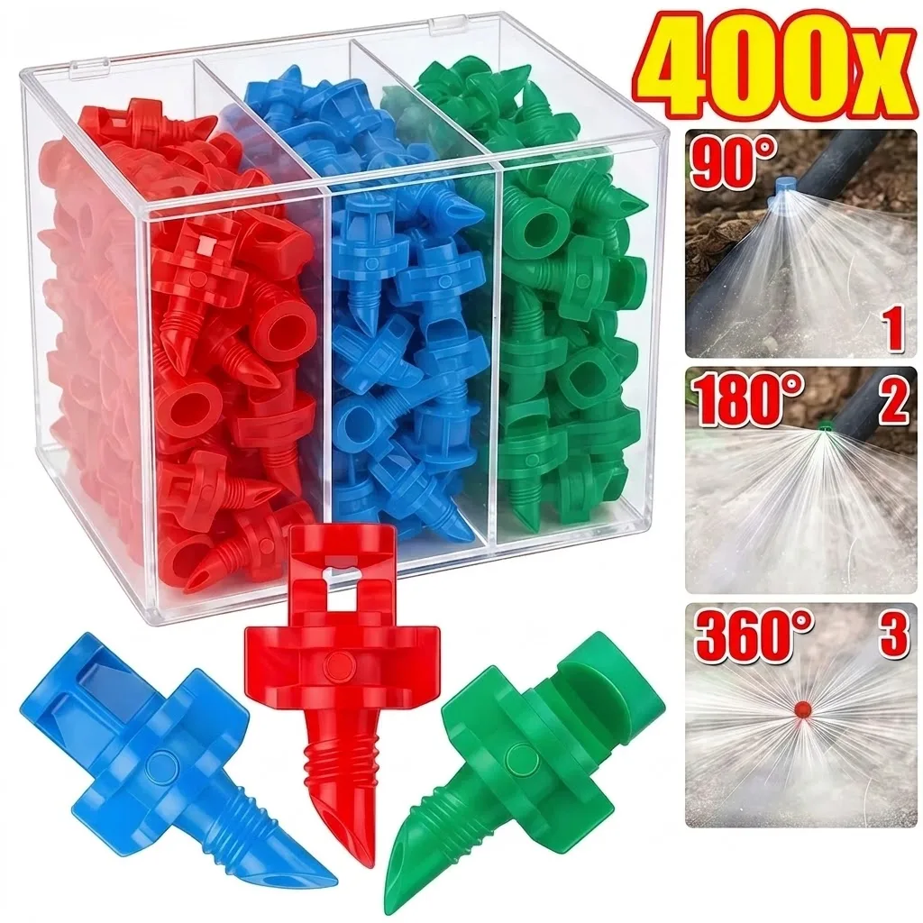 High Pressure 90 180 360 Degree Garden Lawn Water Spray Irrigation Sprinklers Micro Misting Greenhouse Flowers Drip System