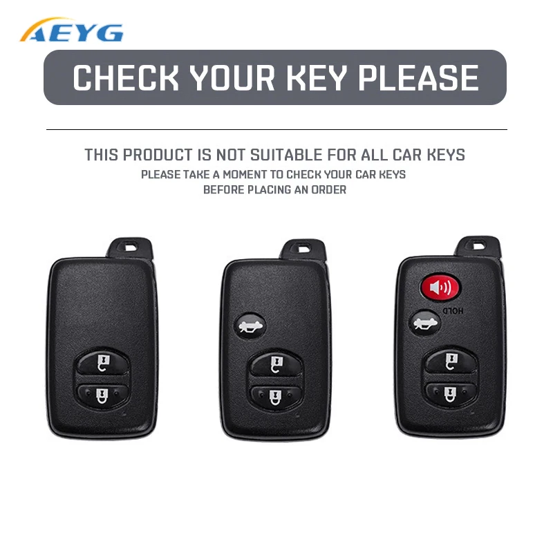 ABS Carbon Fiber Car Key Case Cover For Toyota Land Cruiser Prado 150 Camry Prius Crown For Subaru Foreste XV Keychain