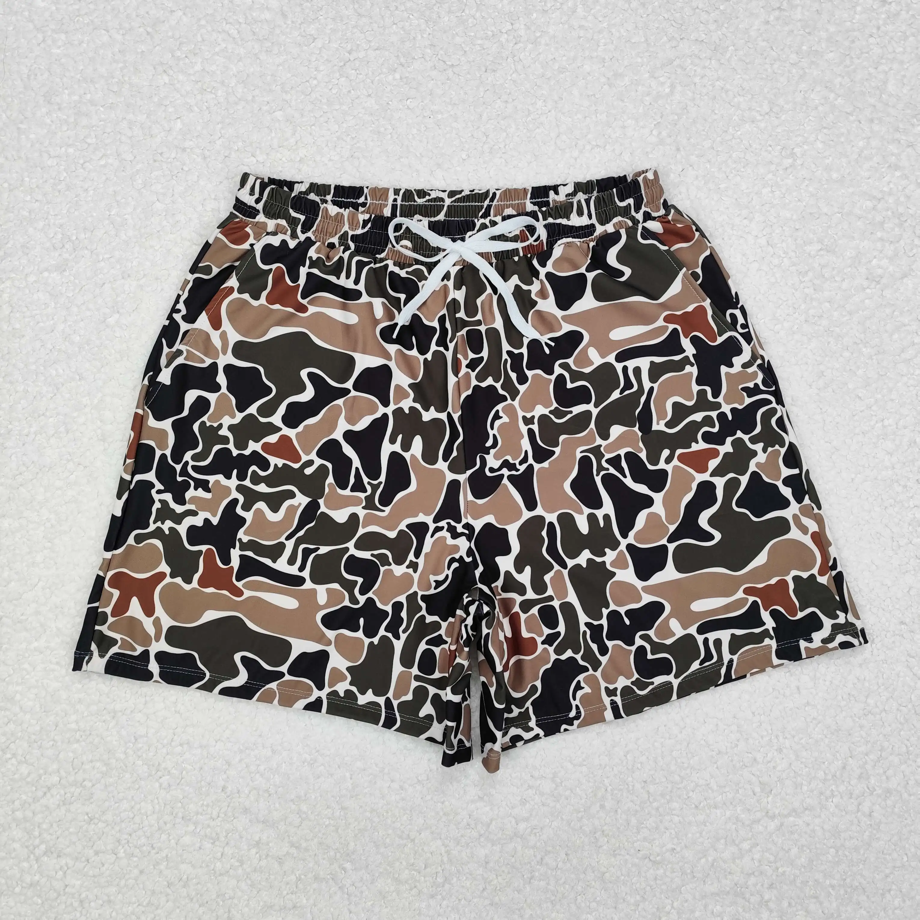 

New rts new men's swimming trunks wholesale boutique camouflage hot sale pattern summer men's beach shorts