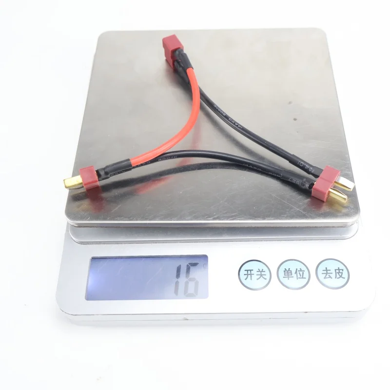 Złącze T męskie na żeńskie 14AWG/16AWG 10CM Adapter Baterii Seria Y Kabel Połączeniowy do Helikoptera RC