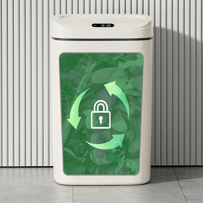 

Auto-seal Motion Sensor Trash Can, Odor-Blocking & Touchless for Home/Office/Bathroom. Durable, Easy Clean.