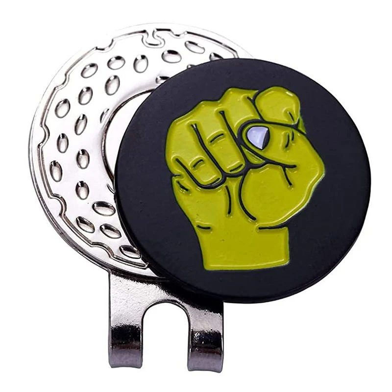 {YY30} Golfball-Marker mit Golf-Hutclip, magnetischer Outdoor-Golfmarker aus Legierung, Golfzubehör