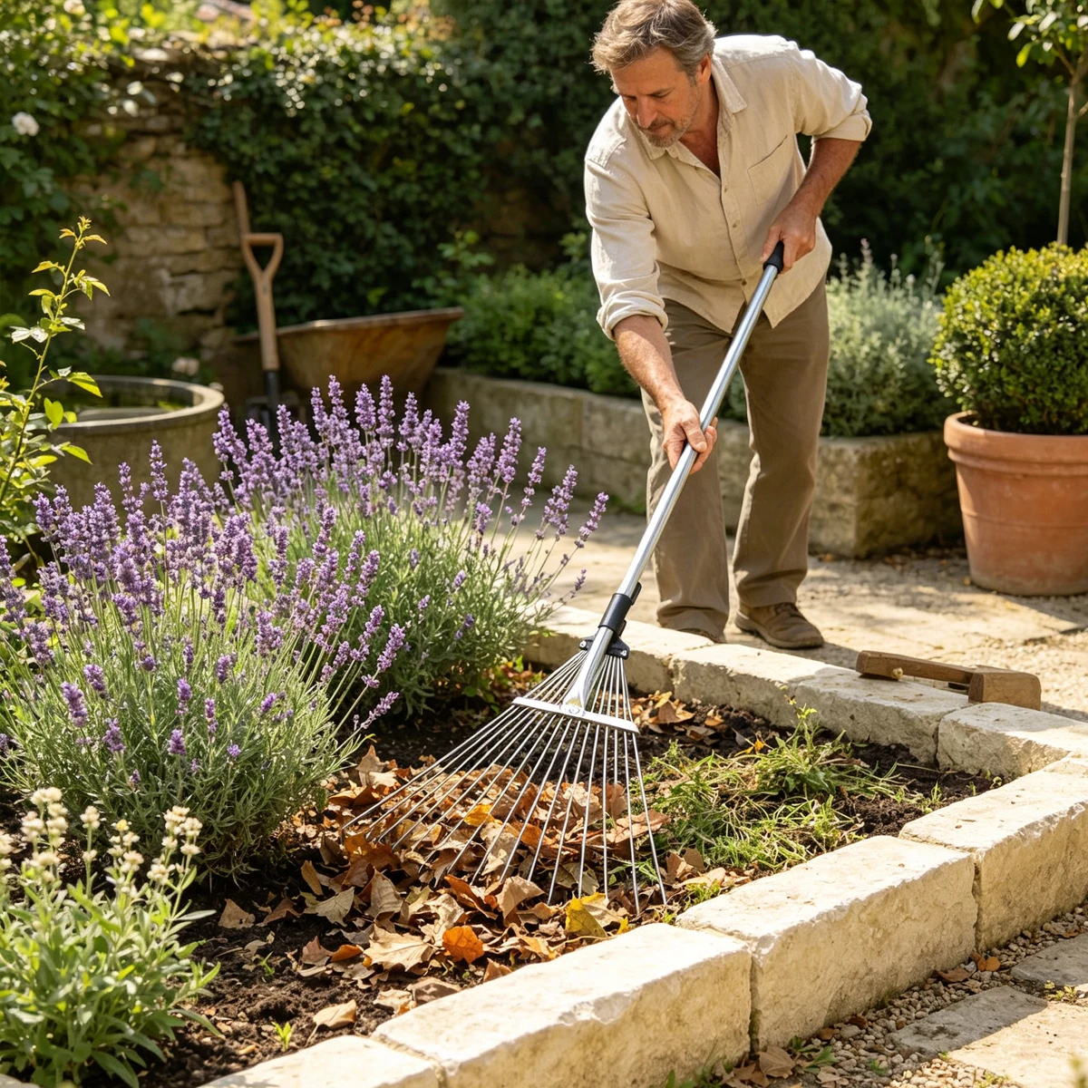 Garden Rake Leaf Leaves Cleaning Fallen Collection Handle Gardens Tools Gardener Lawn Hark Scoopers Scoop Rakes