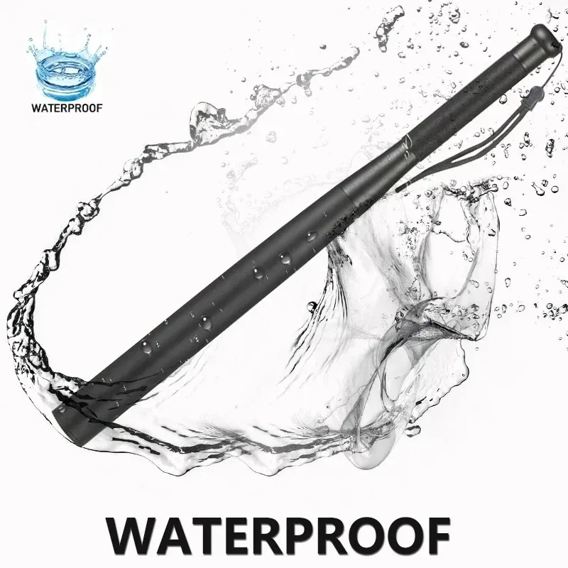 Baseball Bat LED Flashlight Super Bright AluminiumAlloy Torch Waterproof 3 Modes Emergency Self-Defense Outdoor Camping Lighting
