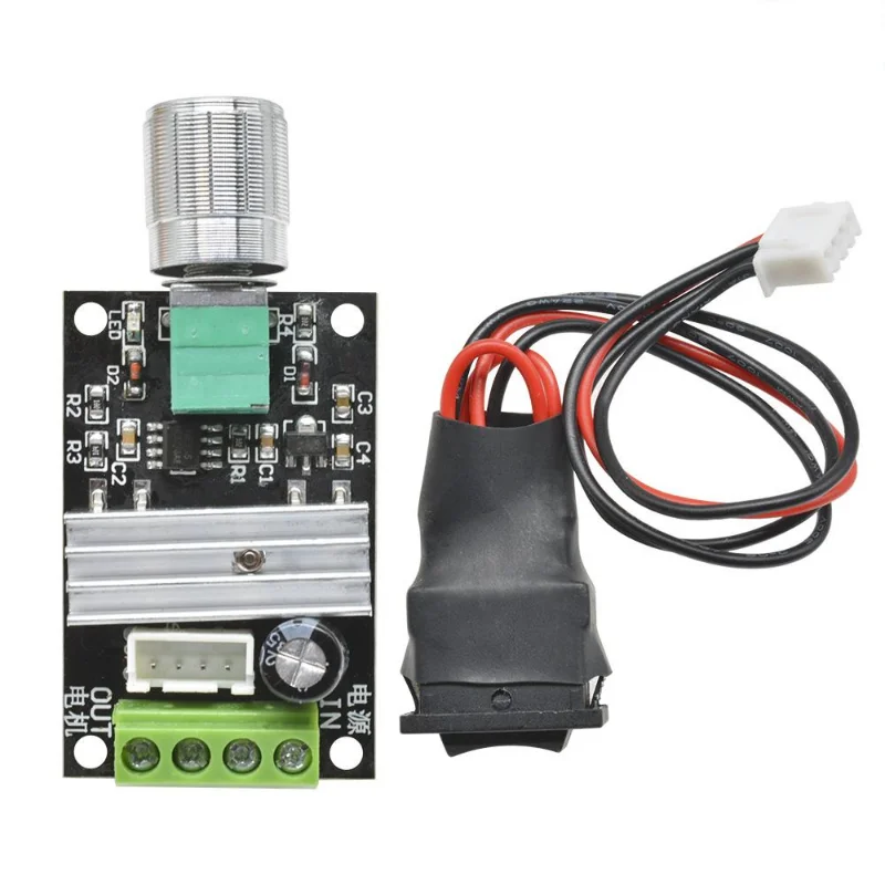 DC 6V-28V 3A PWM DC Motor Speed Controller Adjustable Speed Driver Forward Reverse Switch Regulator for Small DC Motors