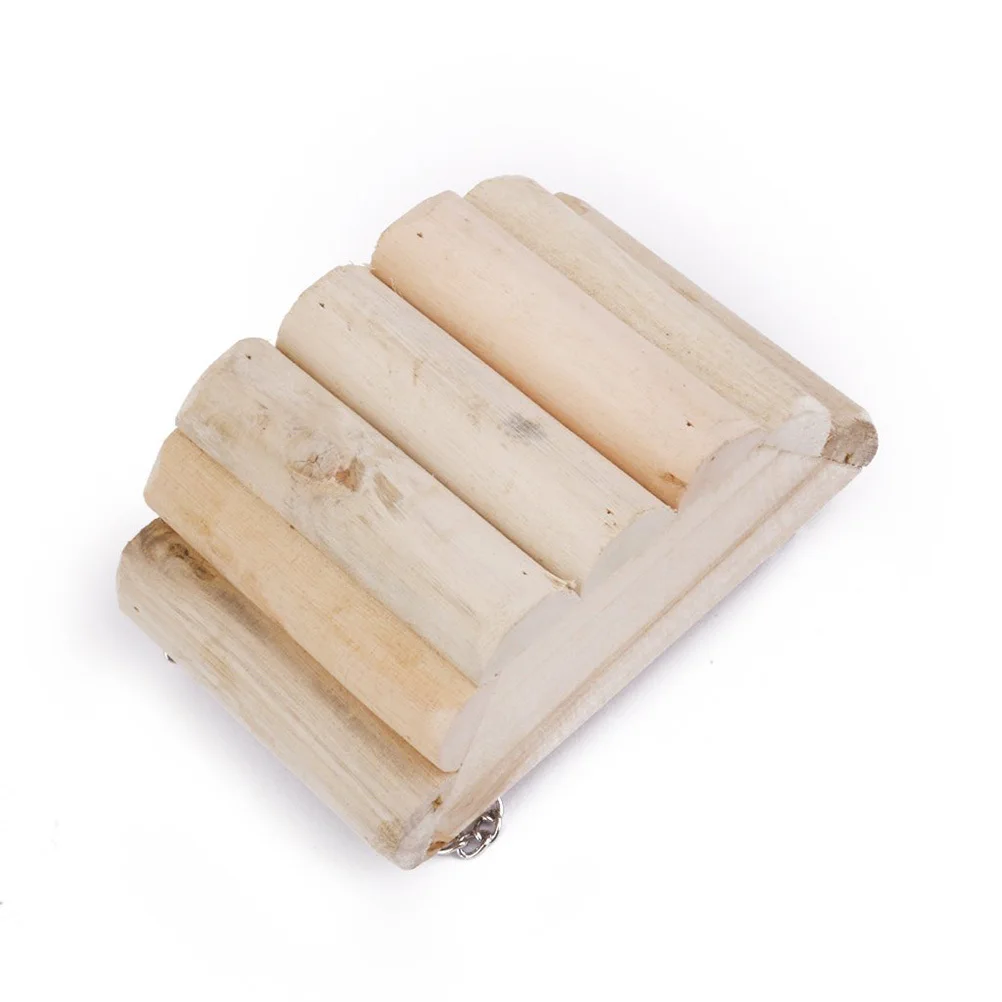 

Wooden Hanging Swing Boat Shape Bed for Hamsters Mice Rats Parrots Cage Climbing Fun Small Animals Hamster Swing