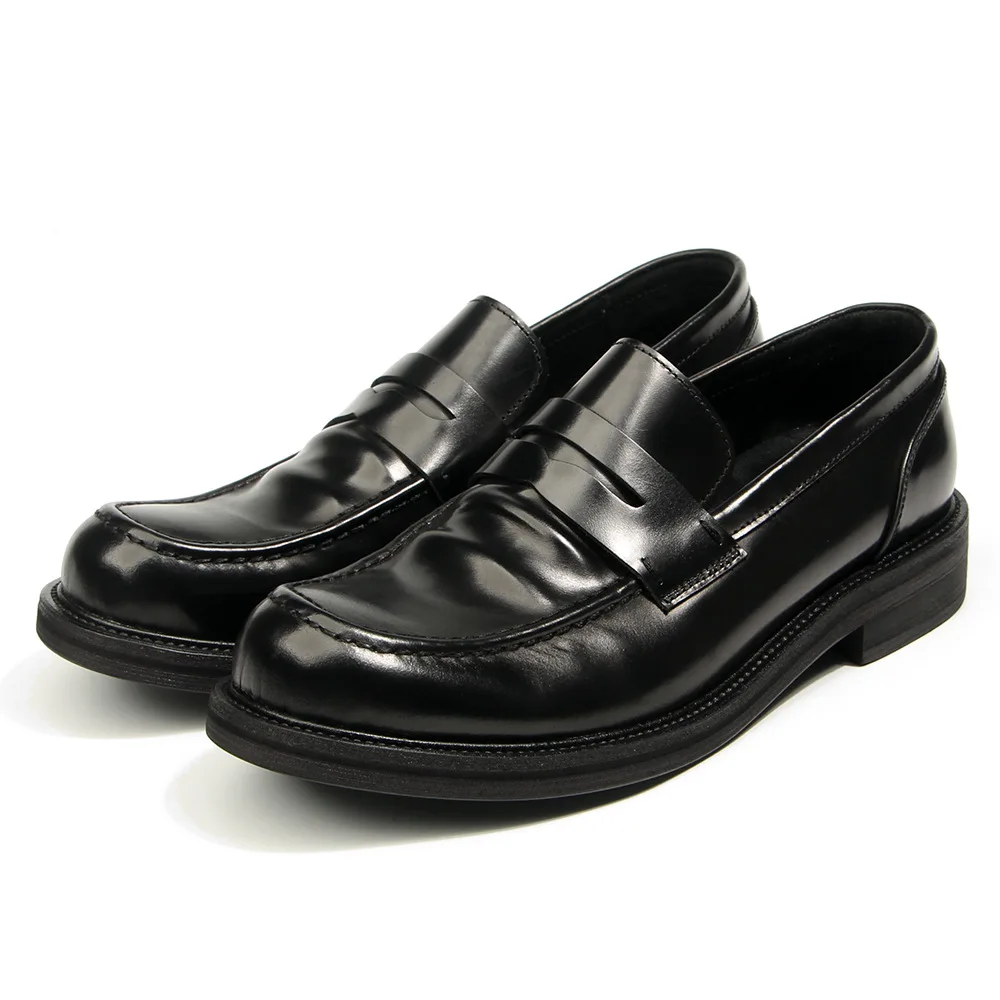 

YETTIES Men's Shell Cordovan Loafers Business Casual Soft Leather Slip-On Shoes Premium Handmade Luxury Trendy Fashion Footwear
