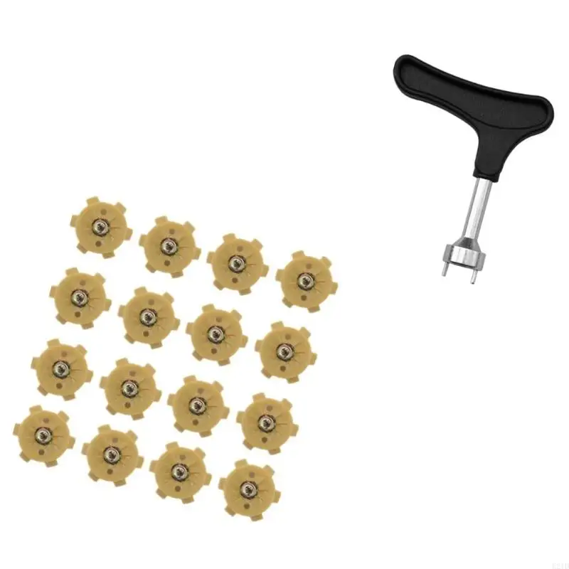 16Pcs Fast Twists Turn Screw Studs Golf Shoe Spikes Replacement Cleats Pin Screw Shoe Nails Golf Shoes Accessorie