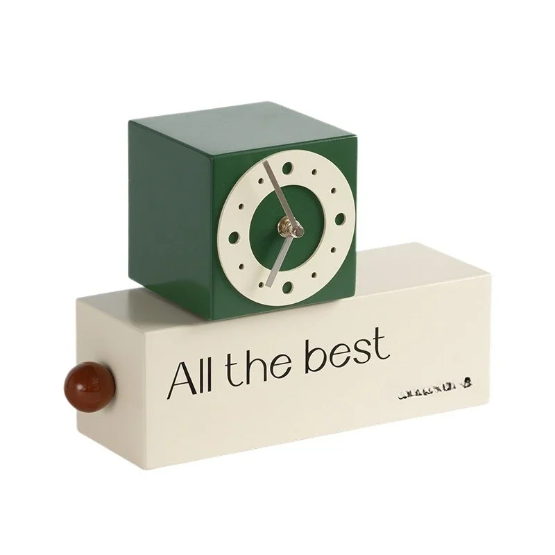 

Bedroom rotatable clock entrance high-end office desktop ornament