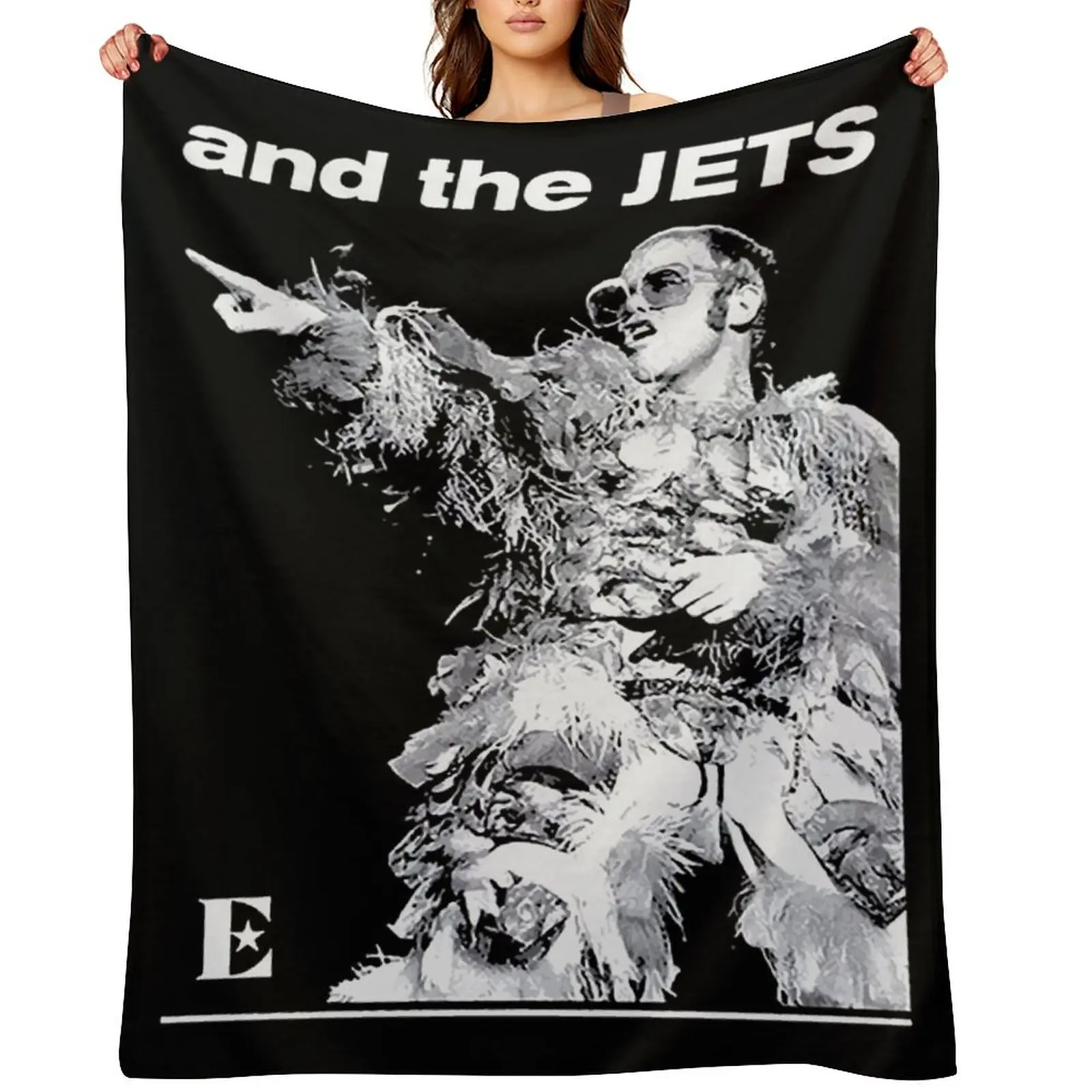 

Bennie And The Jets Customisable Name Black T-Shirt Throw Blanket Blankets For Bed Designers Decorative Sofas Blankets