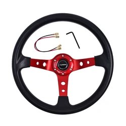 Tiypeorユニバーサルレーシングカーステアリングホイール、ドリフトスポーツホイール、pu、14インチ