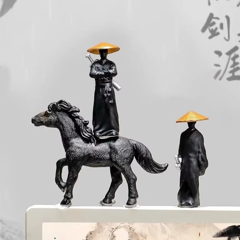 2/3/4pcs 5cm Chinese Swordsman Figure Creative Miniature Samurai Figurines Decorative Cool Car Dashboard Ornament