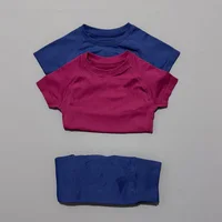 2 Piece Women Solid Color Set Summer Casual Short Sleeve T-Shirt High Waist Long Pants Soft Breathable Tracksuit Daily Outfit - Image 6