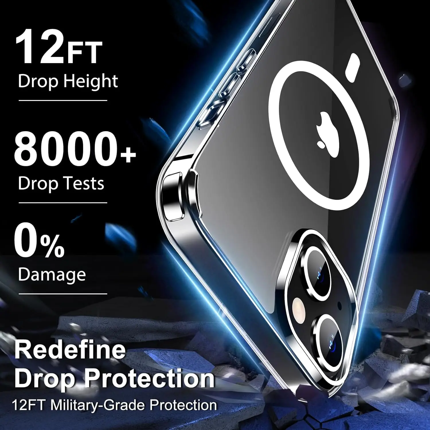 Magnetische Handyhülle für iPhone 17 16 15 Pro Max 14 Plus 13 12 Mini 11 Transparente Schlanke Stoßfeste Rückabdeckung