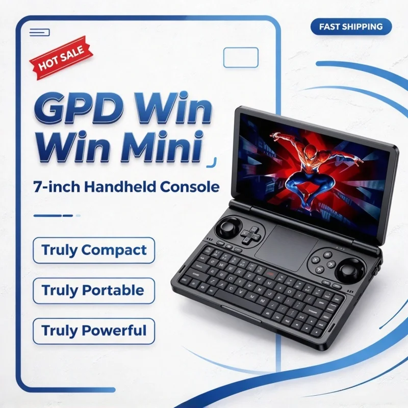 Prime Brutal GPD Win Mini AMD AI 9 HX 370 7 Inch Handheld GamePad Tablet 32GB RAM 2TB PCIE4.0 Pocket Mini Laptop Game Player