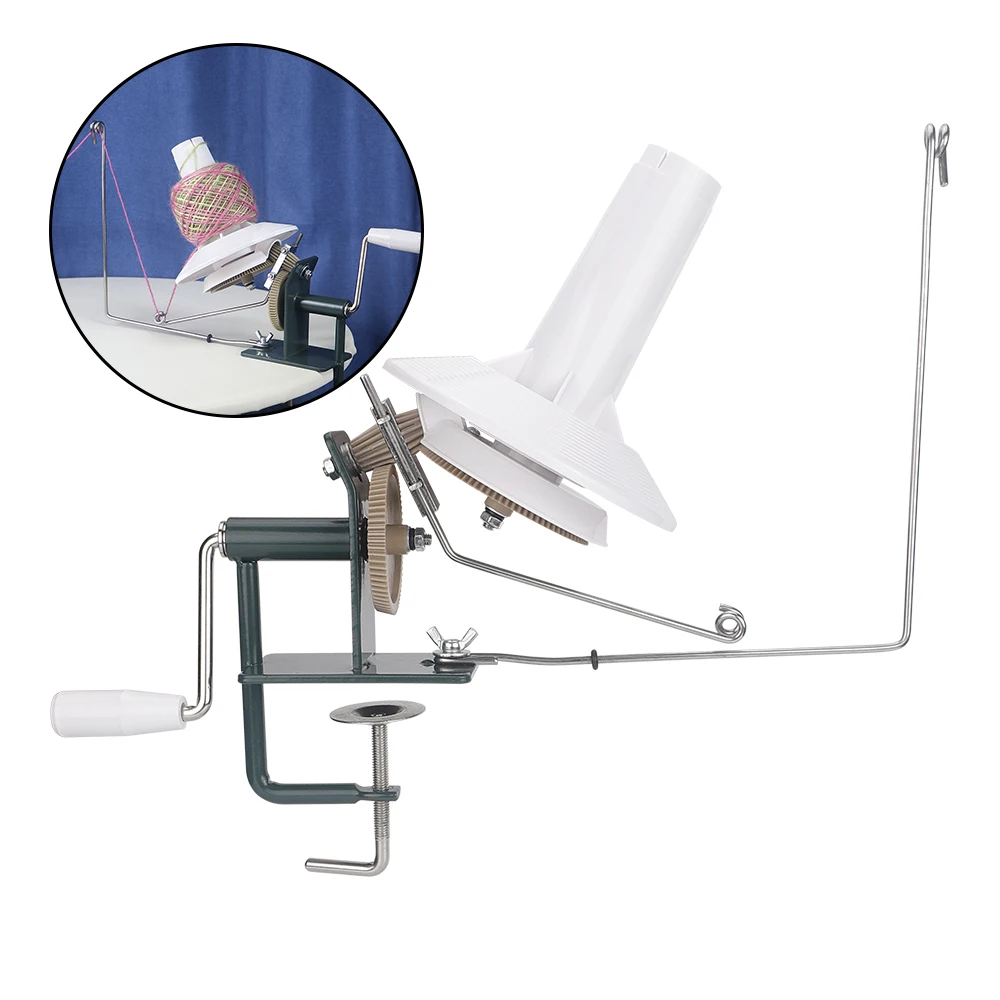 

1 шт. ручная моталка для пряжи с ручным приводом, инструмент для смешивания и скручивания пряжи, бытовой инструмент для рукоделия и вязания своими руками.