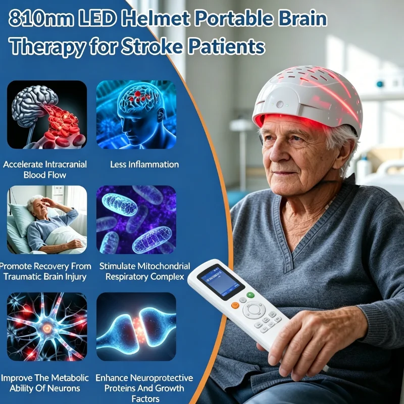 1-20000Hz 1070nm Near Infrared PBM Helmet for Brain Injury Anxiety Relief Cognitive Stimulation Neuro Therapy