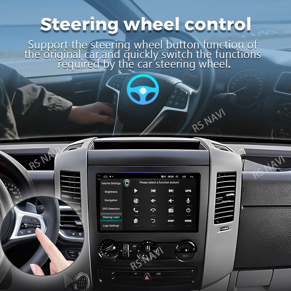 Android 16 For Benz Sprinter Volkswagen Crafter 2006 - 2016 2K QLED Android Car Radio Multimedia Video Player GPS Stereo CarPlay