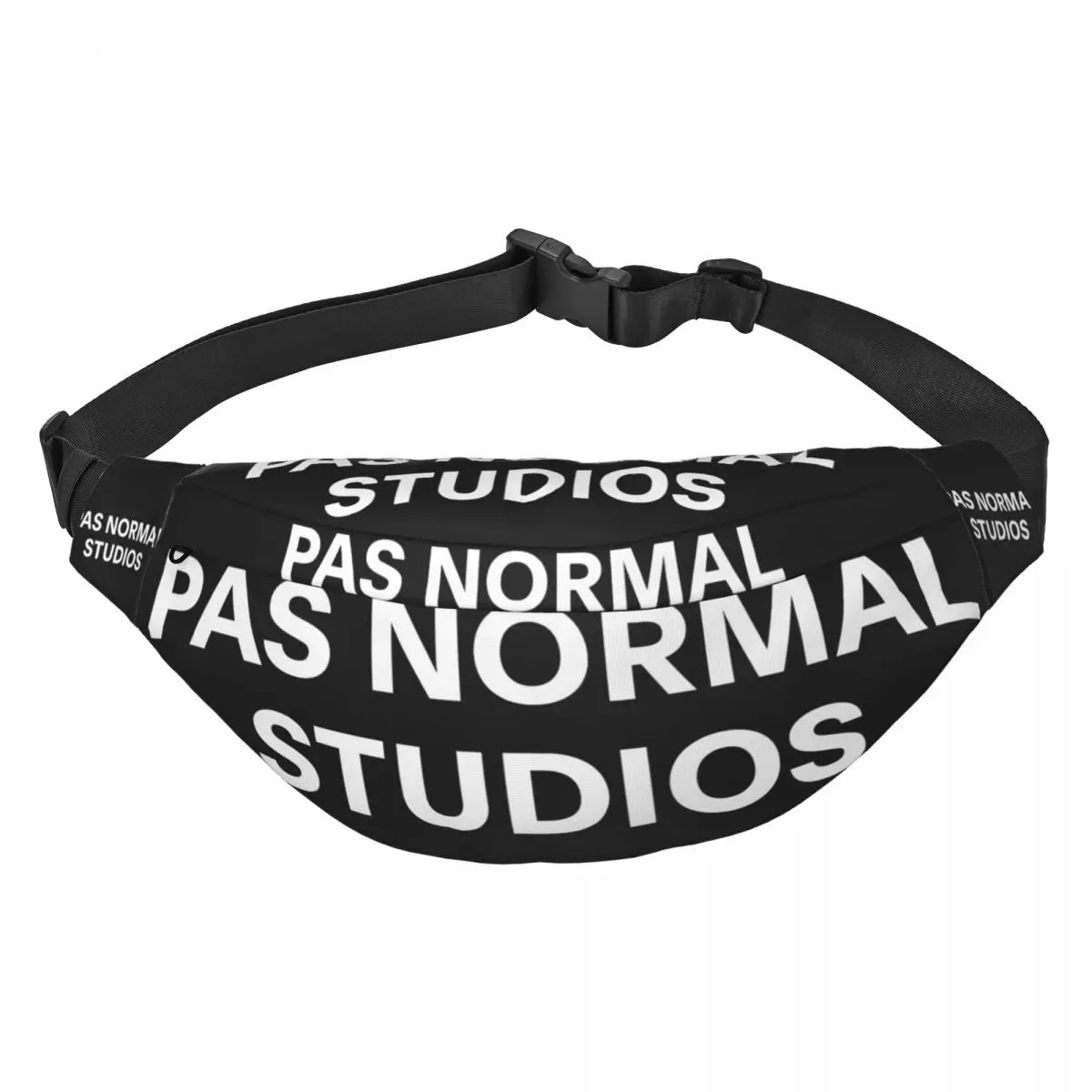 Unisex Multifunções Sling Crossbody Bags, Waist Pack, Peito Malas, Short Trip Pack, Pas Normal Studios Logo