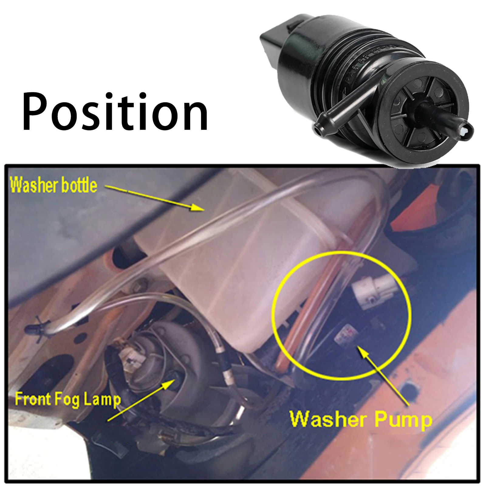 Erick\'s Wiper Front Windshield Windscreen Wiper Washer Pump Motor with Grommet For BMW E60 E61 E65 E66 E82 E90 E88 E91 E92
