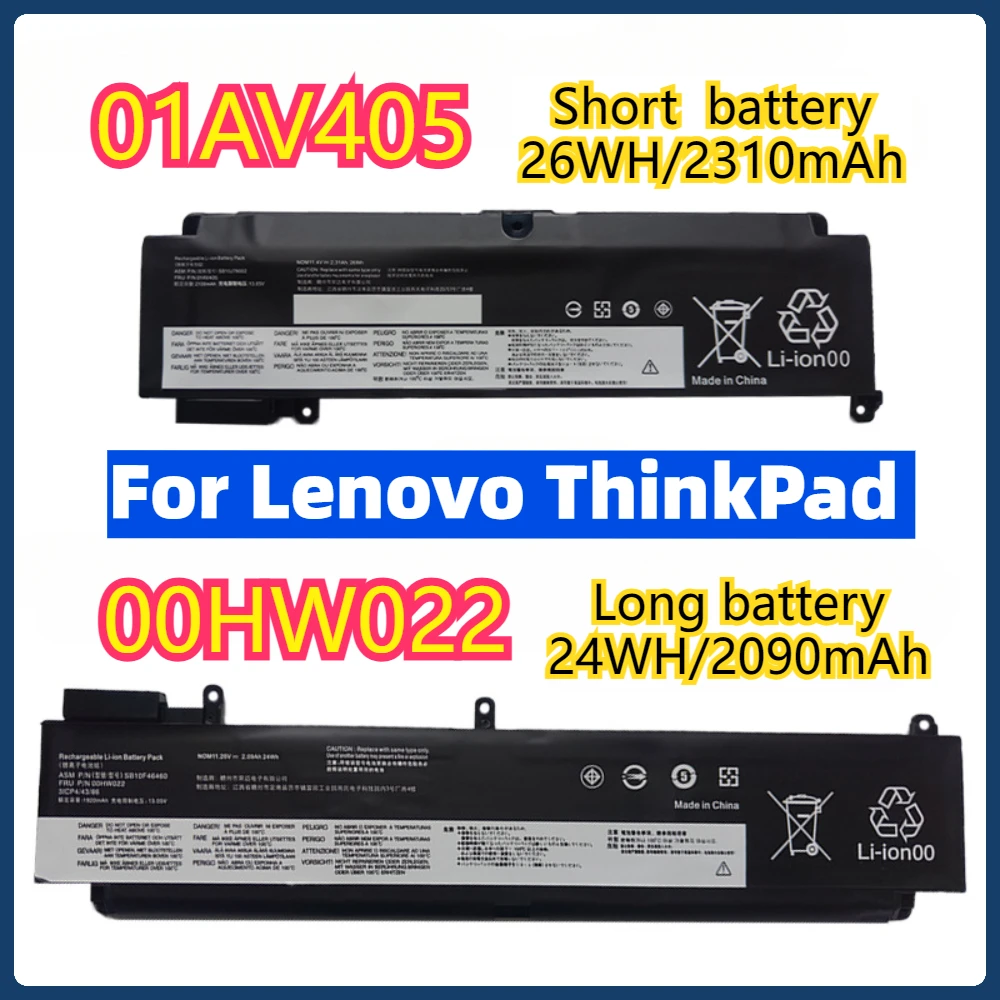 New 01AV405 00HW022 Laptop Battery  for Lenovo ThinkPad T460s T470s 01AV406 01AV462 01AV407 00HW023 00HW024 00HW025 00HW038