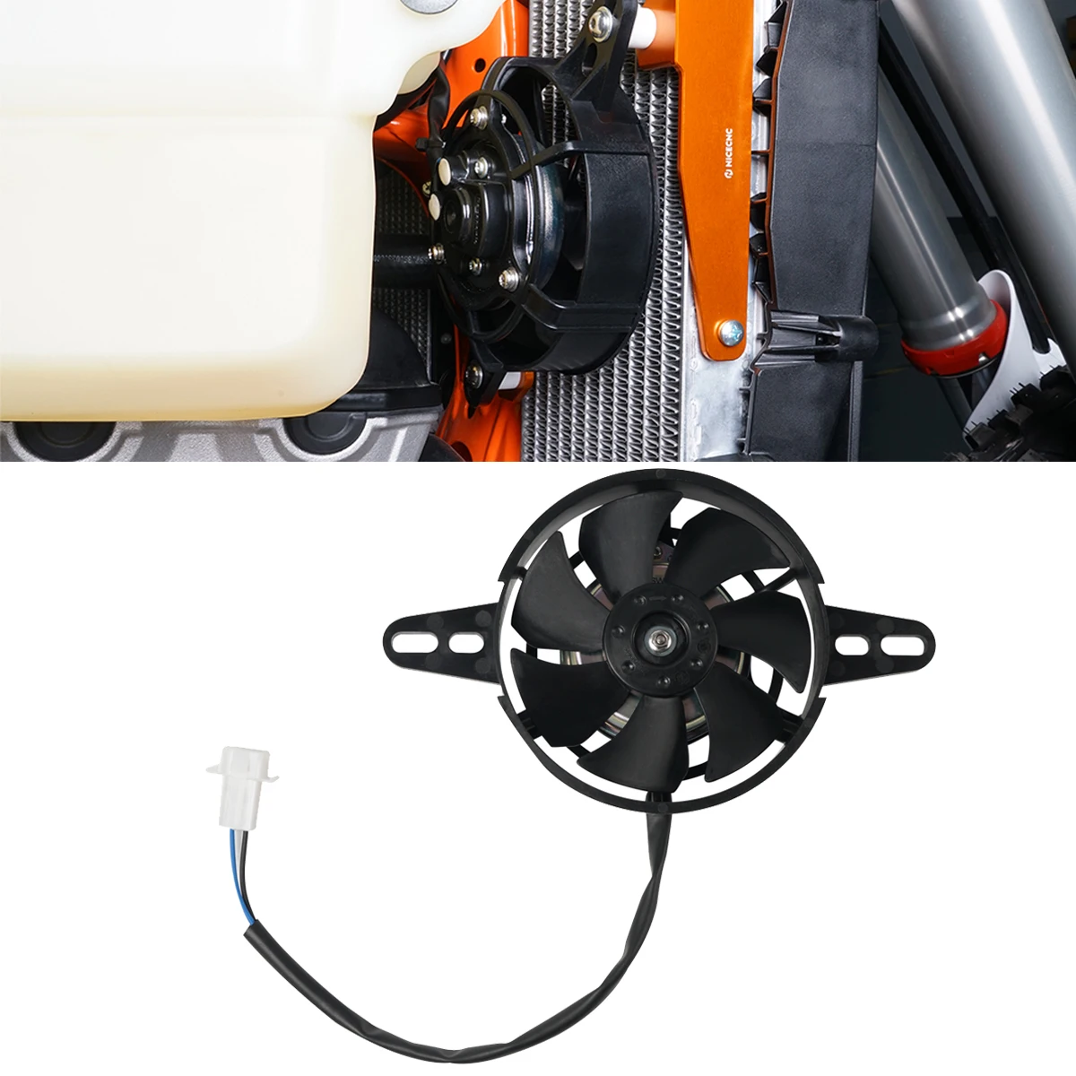 

NICECNC For Suzuki DRZ400SM DRZ400S DR-Z 400 400E RMZ 250 450 Kawasaki KX125 KX250F KXF 450 Universal 12V Electric Cooling Fan
