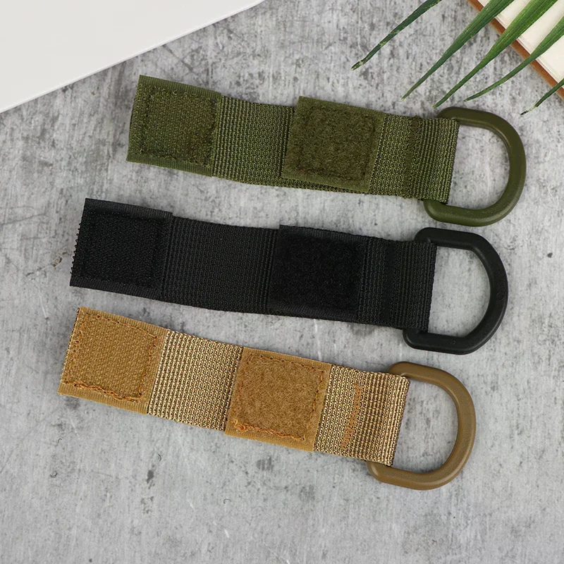 10Pcs Ring Clip Strap Hook Loop Backpack Accessory Water Bottle Keychain Carabiner Adapter Webbing Attachment Strap