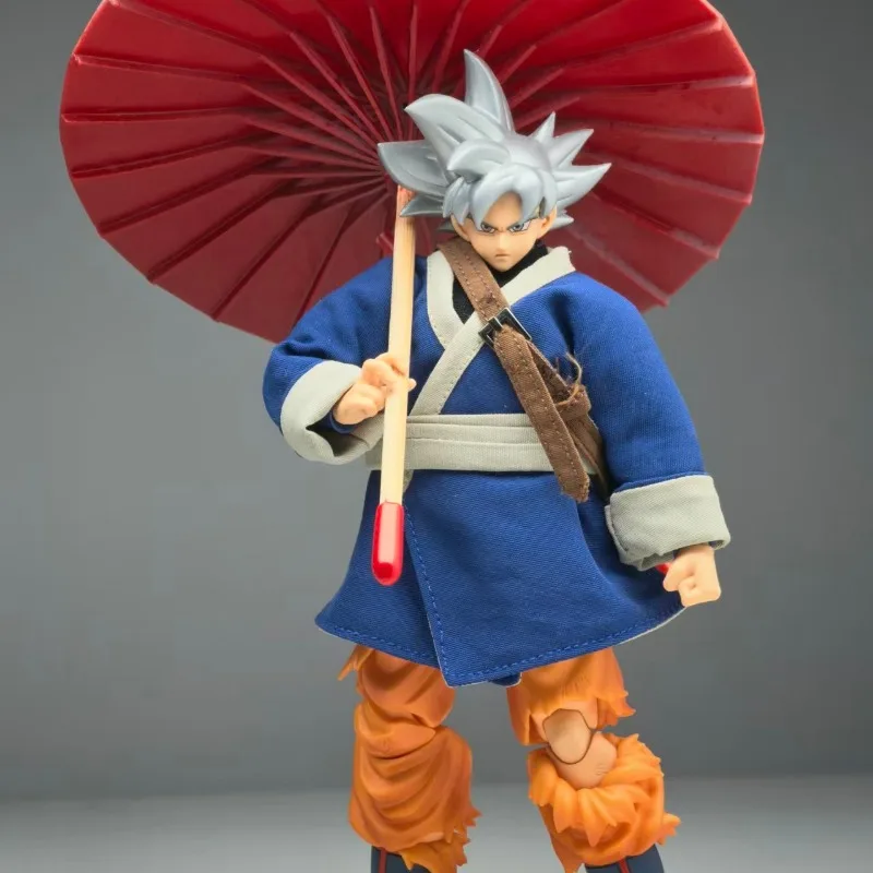 

Костюм Сон Гоку с зонтом в масштабе 1/12 по мотивам Dragon Ball, для 6-дюймовых фигурок SHF, модель для аниме-фигурок и коллекционных моделей.