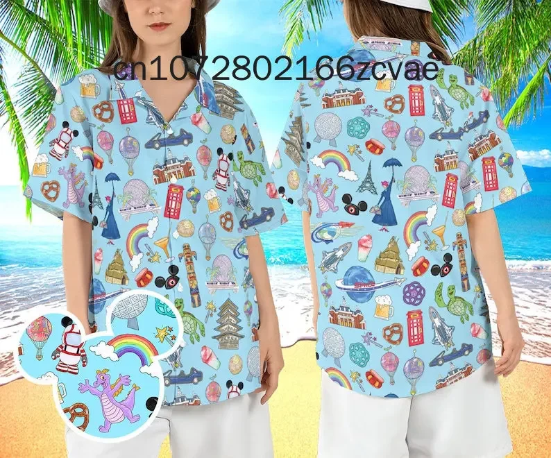 

Where Dreams Come True Disneyland Hawaiian Shirts Men's and Women's Button Mickey Hawaiian Shirts Casual Fashion Street Shirts