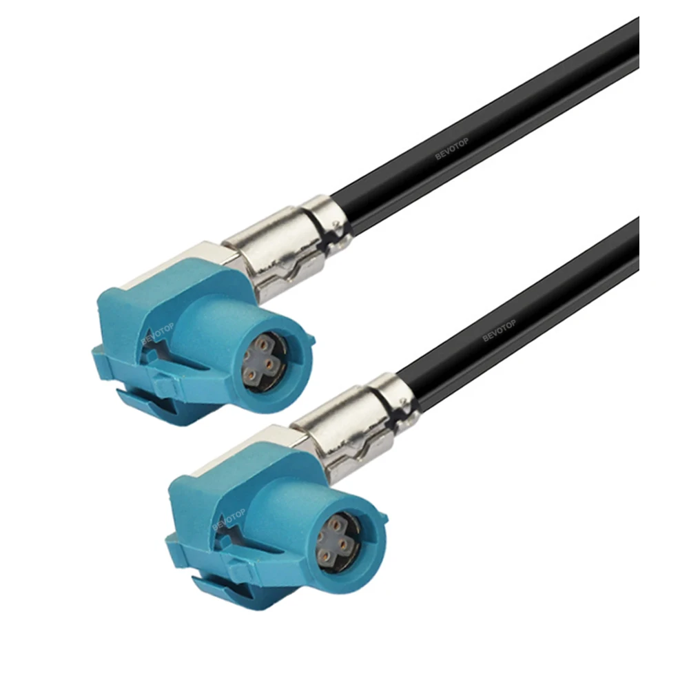 BEVOTOP Universal 4-poliges HSD-Kabel, wasserblau, Code Z, Stecker auf Buchse, Adapter, 4 Kerne, 535 Kabelbaum für Benz, BMW, Audi, Tesla, VW