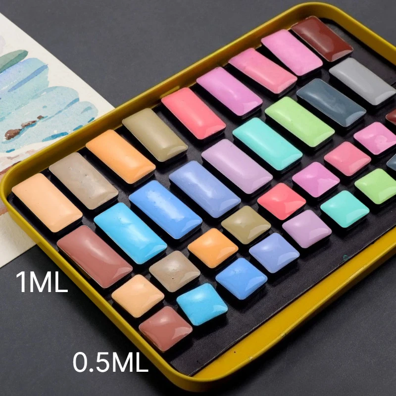 White Nights Candy Color Watercolor Half Pan Magnetic TN Box Travel Portable Macaron Watercolor Pigment for Sketch Art Supplies