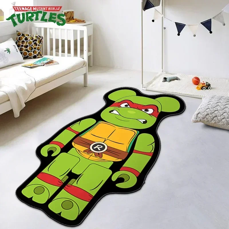 Anime Teenage Mutant Ninja Turtles Cartoon Carpet Irregular Rug Bedroom Decor Bedside Mat Non-slip Floor Mat Cosplay Doormat Toy
