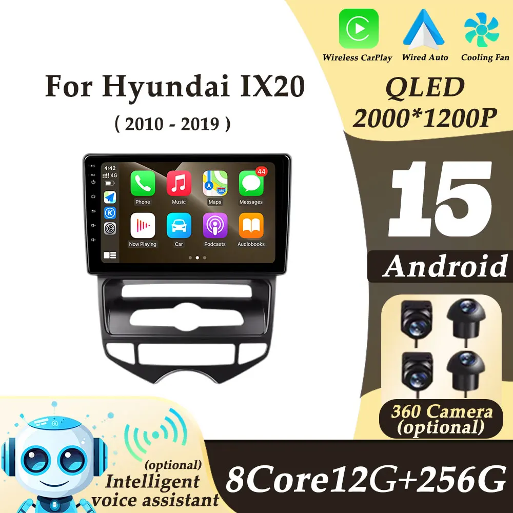 

Car Radio Video Multimedi Player Wireless CarPlay Android 15 for Hyundai IX20 2010 - 2019 Split Screen WIFI Auto Tools No 2 din