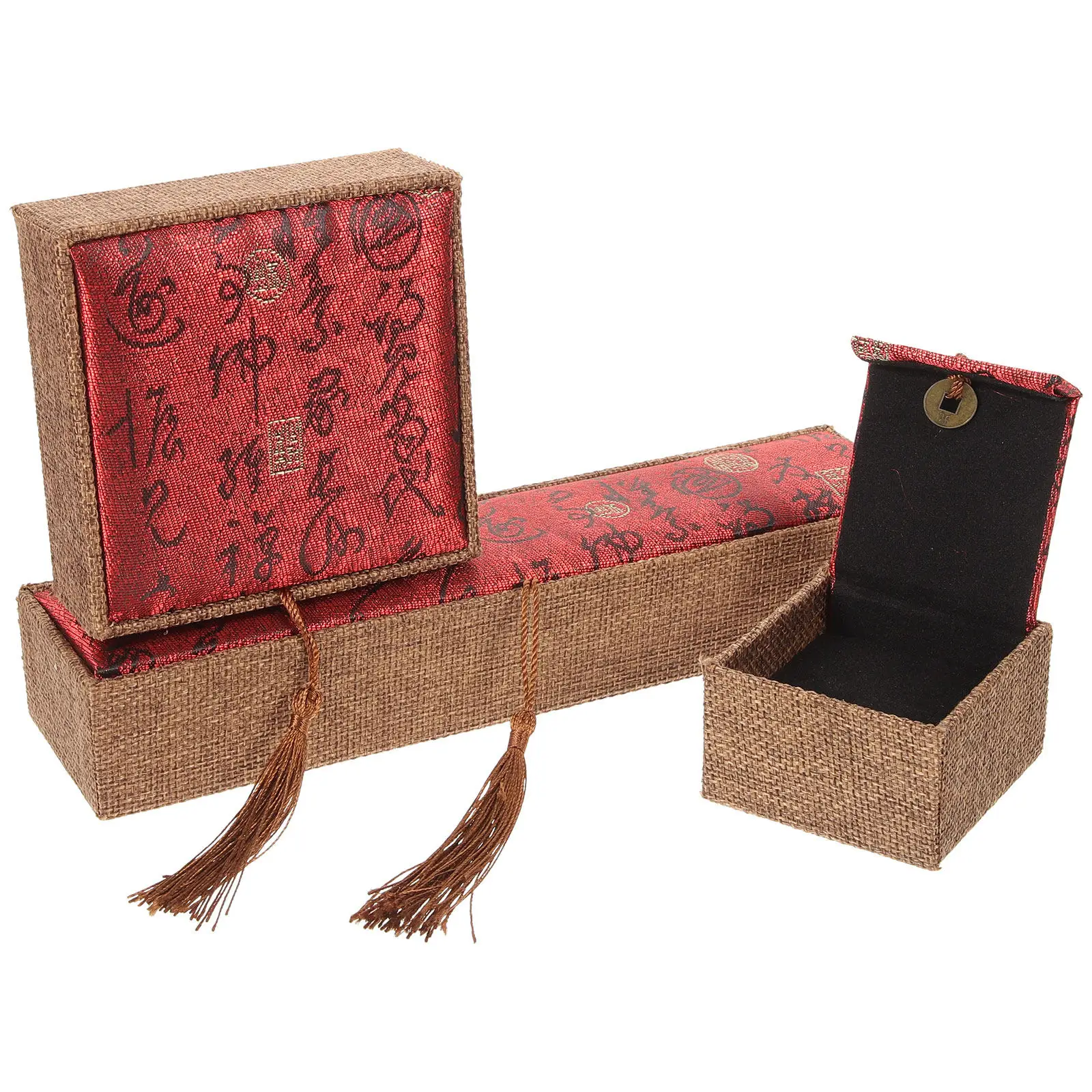 

3Pcs Small Jewelry Gift Boxes Elegant Paper Craft Jewelry Containers for Bracelet Necklace Ring Holder Organizers and Gift