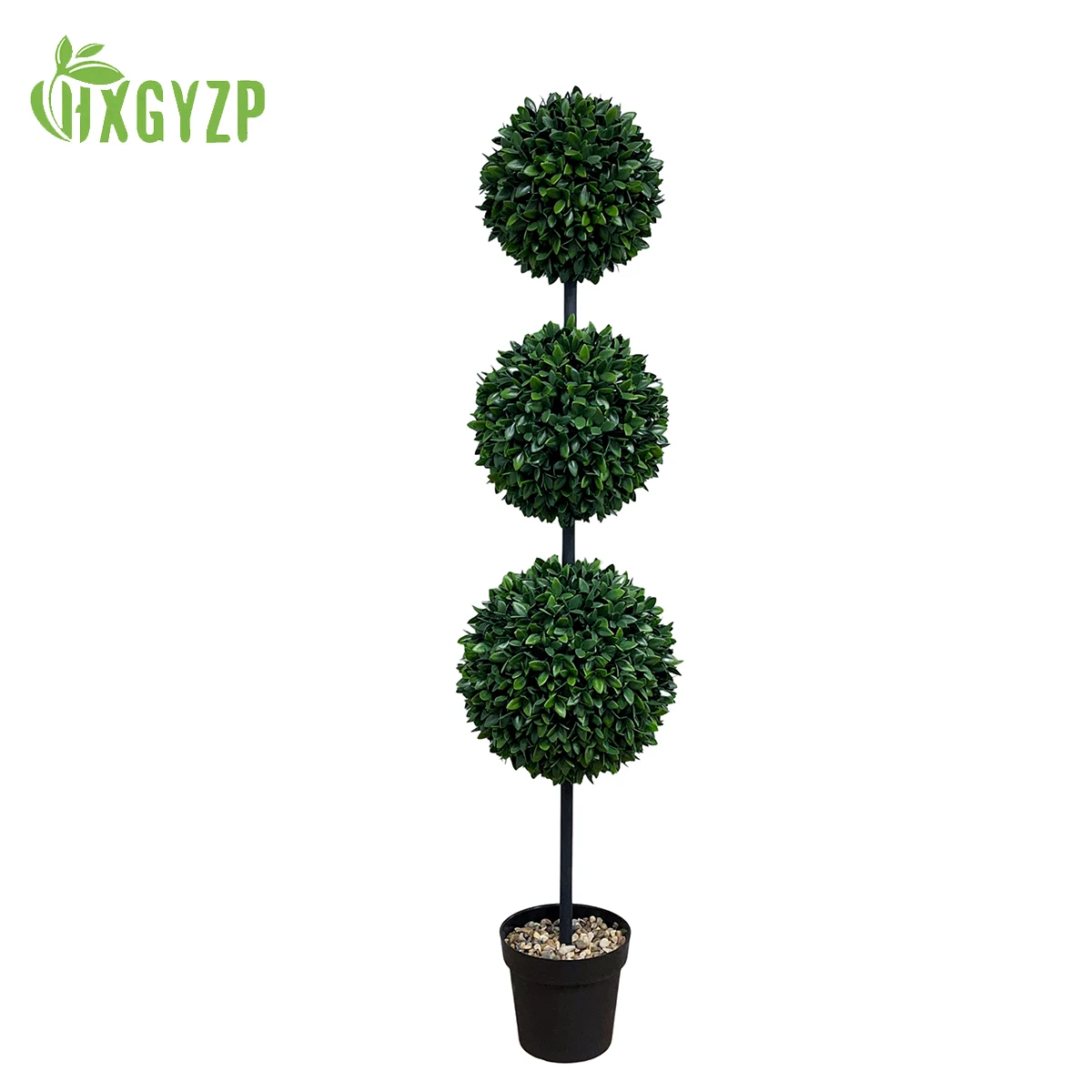 HXGYZP Artificial Plant Pepper Leaf Ball Large Potted Plant Three Balls With Flowerpot Home Decor Office Garden Outdoor Porch