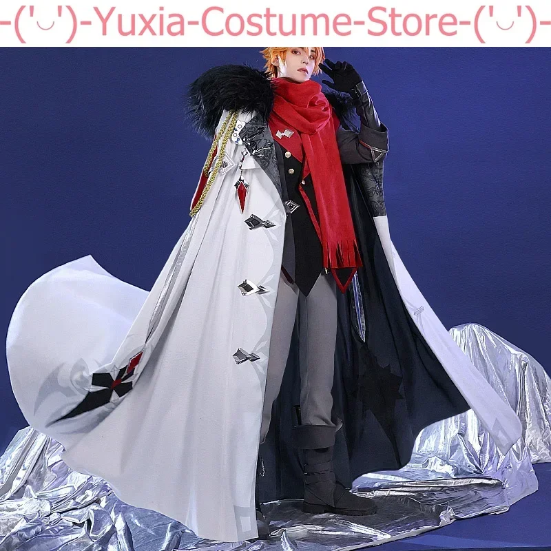 Anime! Genshin Impact Fatui Tartaglia Game Suit Handsome Gorgeous Uniform Cosplay Costume Halloween Party Activity Outfit