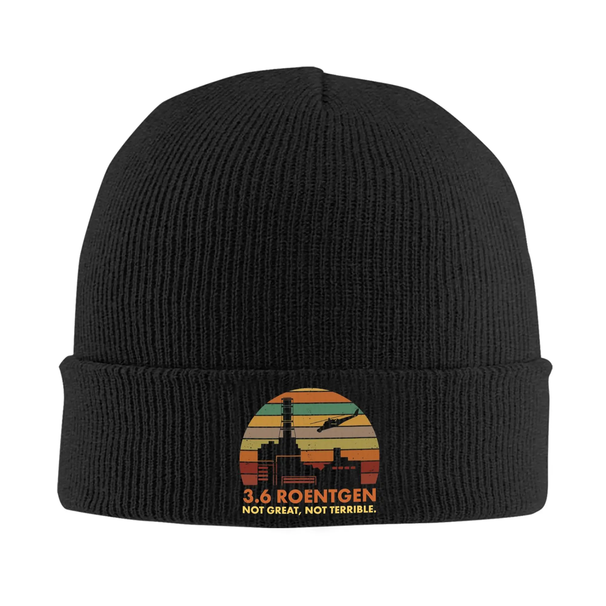Roentgen Not Great Not Terrible Chernobyl Nuclear Power Station Quote Winter Skullies Beanies Hat Warm Knitted Hats Bonnet Caps