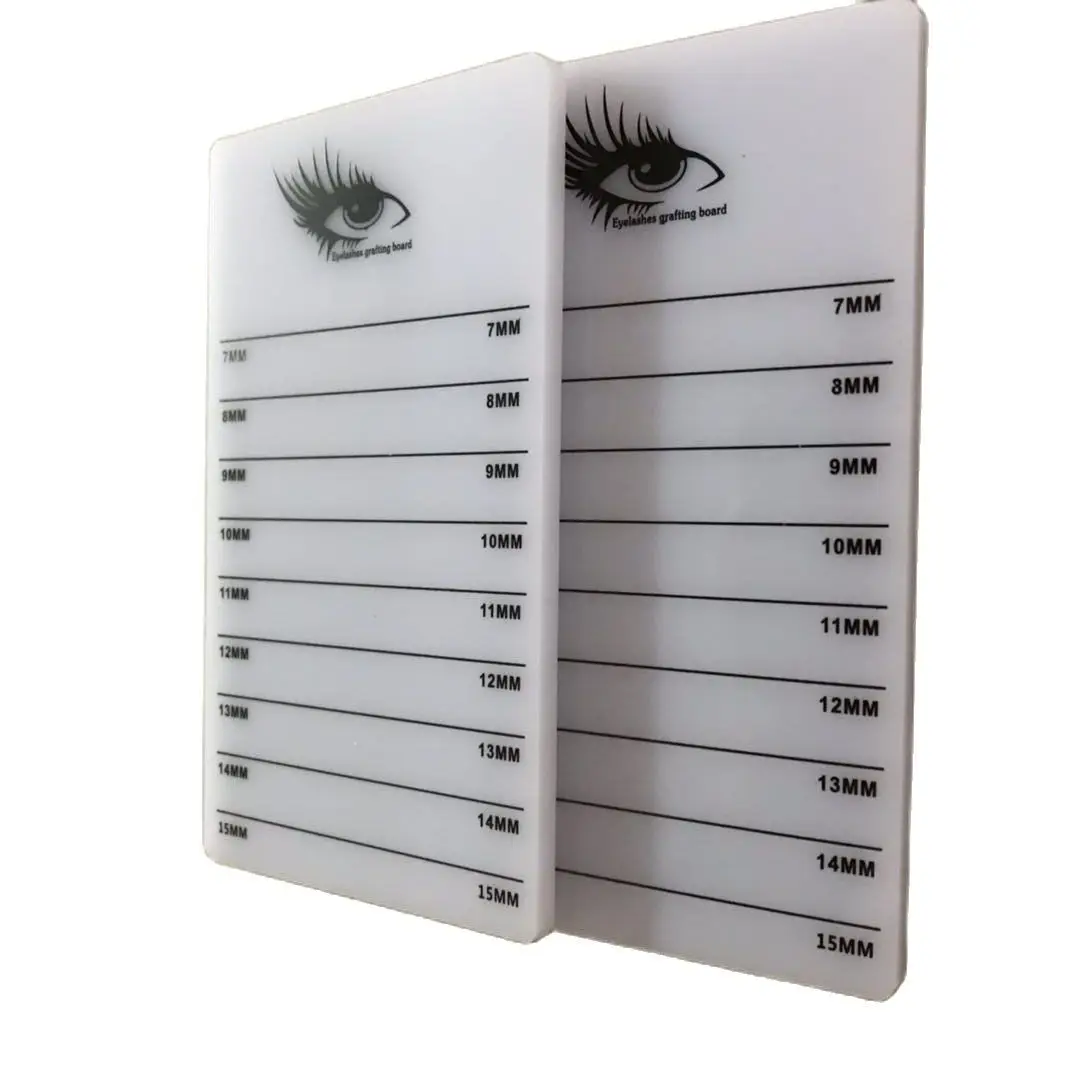 

20 Pcs White Acrylic Eyelash Display Tile Lash Plate Holder Tray for Lash Extension Brow Woman Makeup Tools