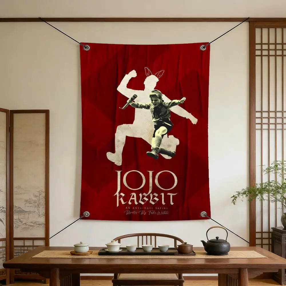 Movie J-Jojo R-Rabbit Flags Flags are suitable for outdoor camping, live streaming, music festivals, home décor, and parties