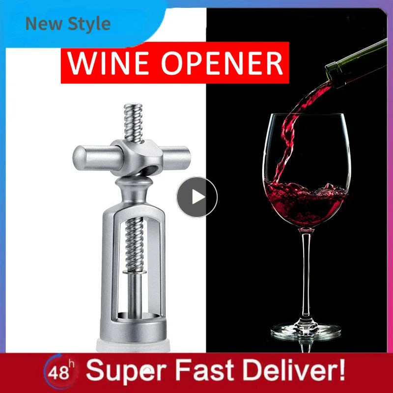 

Wine Specific Bottle Opener Zinc Alloy Cork Puller Remover Portable Kitchen Accessory Europe Red Wine Corkscrew Leverage Design