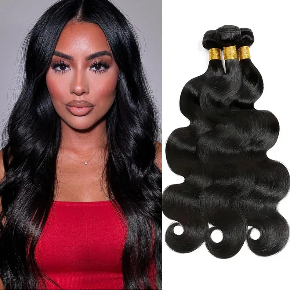 Прямые пучки человеческих волос, плетение человеческих волос, 100% человеческие волосы, натуральные бразильские человеческие волосы для наращивания для чернокожих женщин, 1/3/4 шт.