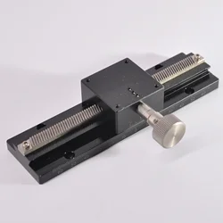 LWX40-L150 Long Stroke Dovetail Groove Manual Gear Rack Displacement Sliding Table 40*40mm Size