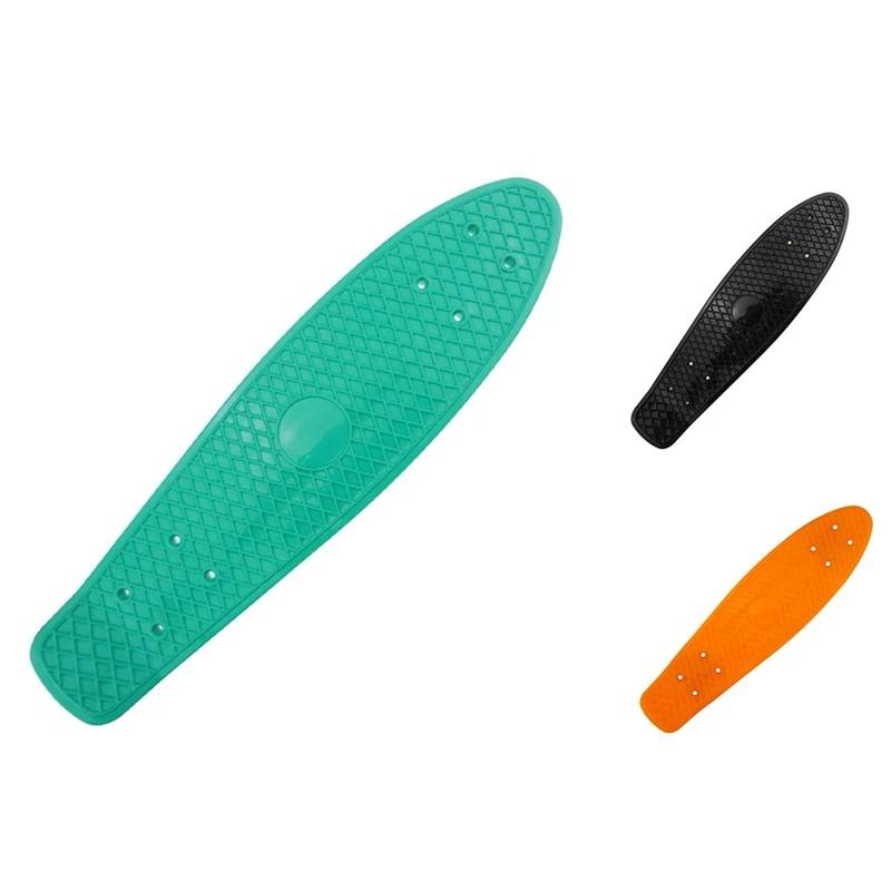 22.5X 6 Inch Skateboard Plastic Fish Banana Skating Board Decks For Outdoor Sport Fish Board Non-Slip Deck