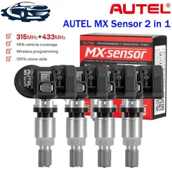 AUTEL MX Sensor 315MHz 433MHz 2 in 1 Universal TPMS Sensor Tire Pressure Monitoring System adaptor used with TS501 TS508WF