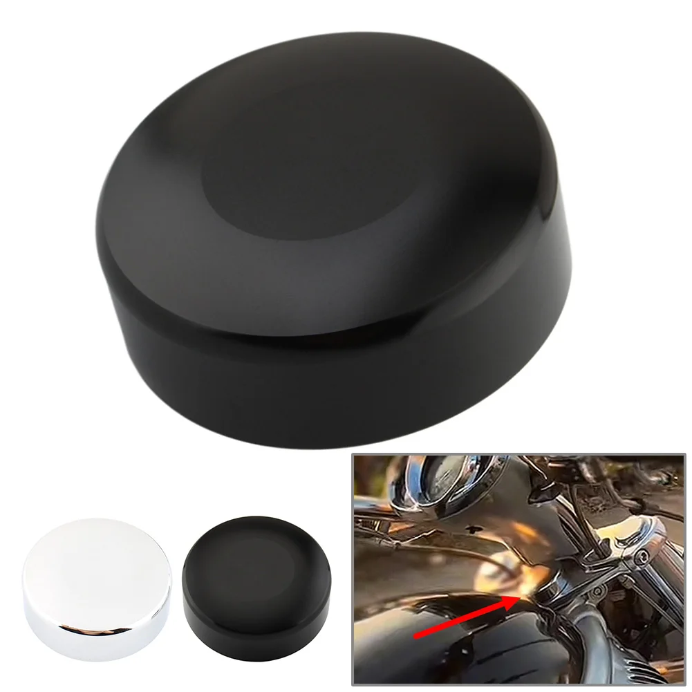 Motorcycle CNC Front Upper Fork Stem Center Top Cap Cover For Harley V-ROD NIGHT ROD 2007-2011 Black/Chrome