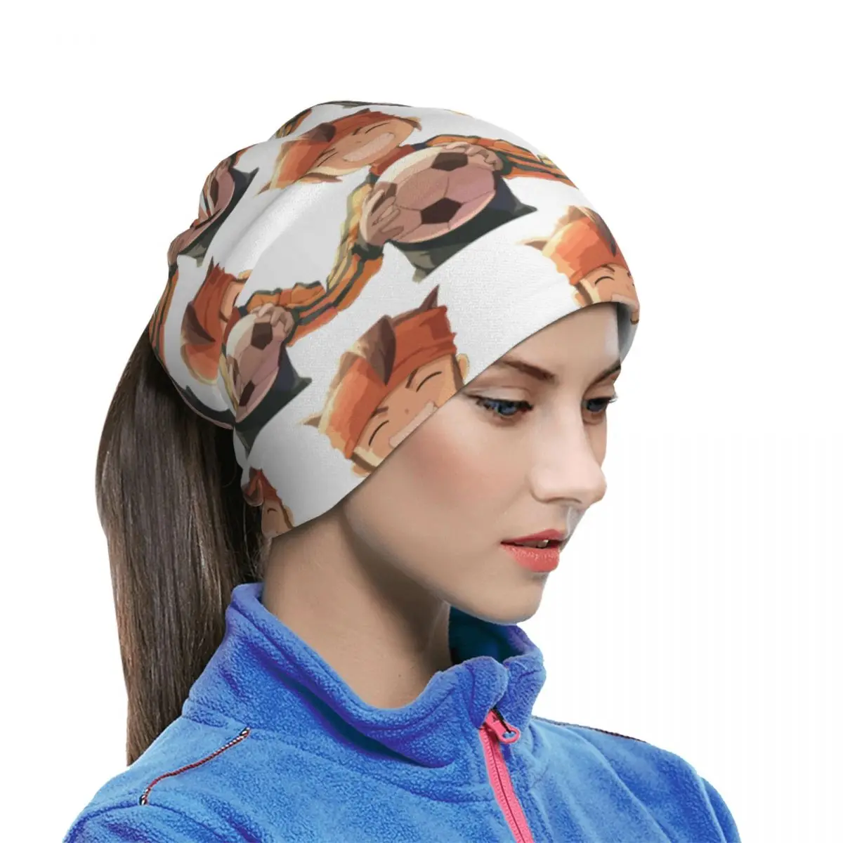 Inazuma Eleven, Football Anime Multifunctional Elastic Neck Gaiter Wind Proof Face Cover Bandana Unisex for Motorcycle Hiking