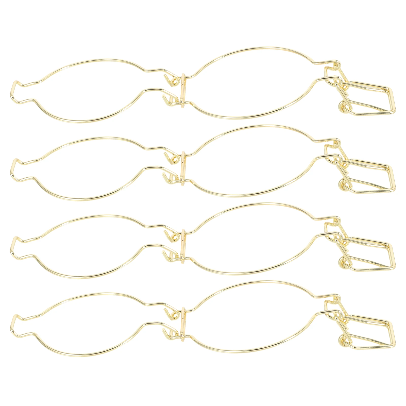 

4Pcs Stainless Steel Lid Rings Clips 78mm Jars Elegant Gold Sealing Accessories Canning Tools Kitchen Storage Jar Bands