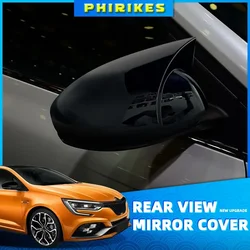 Bat Design Mirror Cover for Megane 4 IV Renault 2016-2021 Car Accessories Piano Black Tuning Auto Sport Bat Design RS Side
